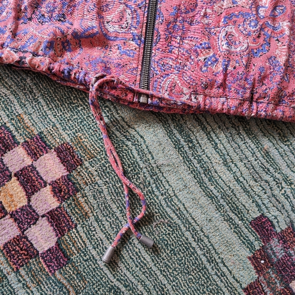 Free People Paisley Bomber Jacket Size Medium - Picture 6 of 9